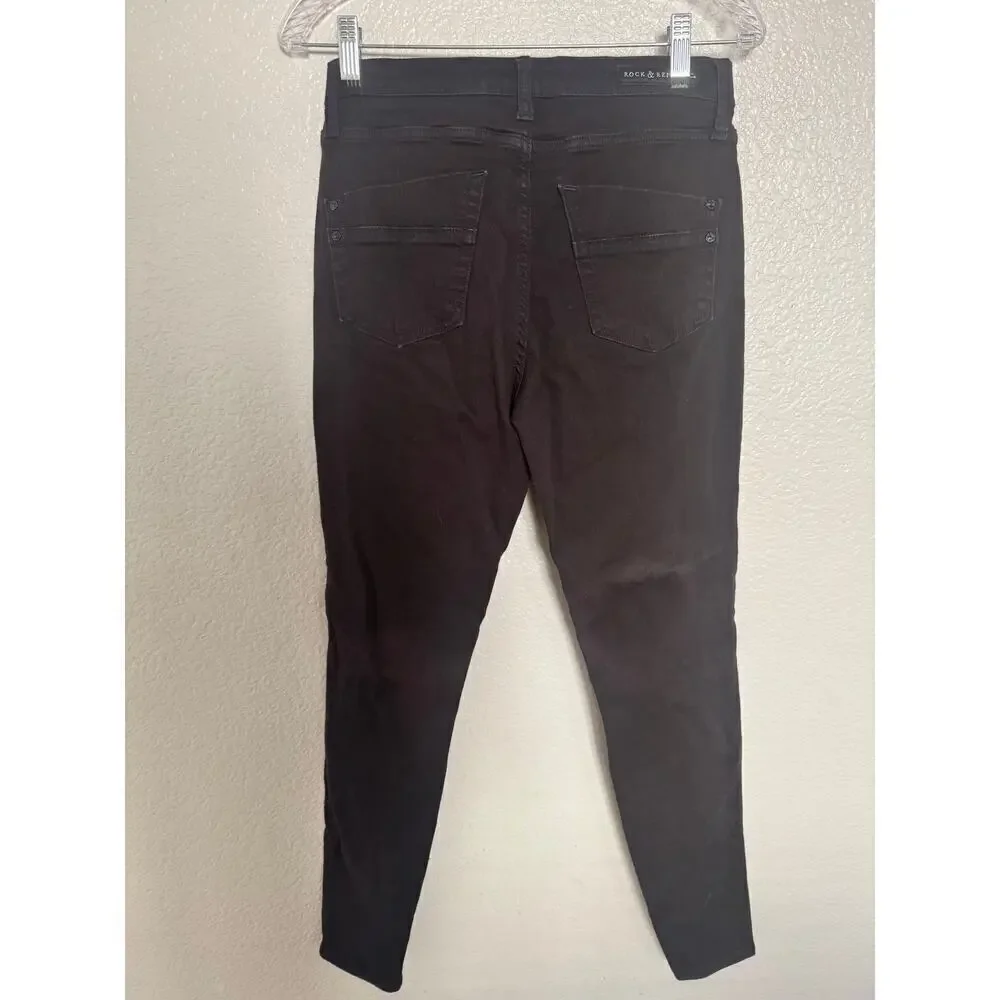 Rock & Republic Black Sequins Jeans Size 10 - Picture 6 of 8